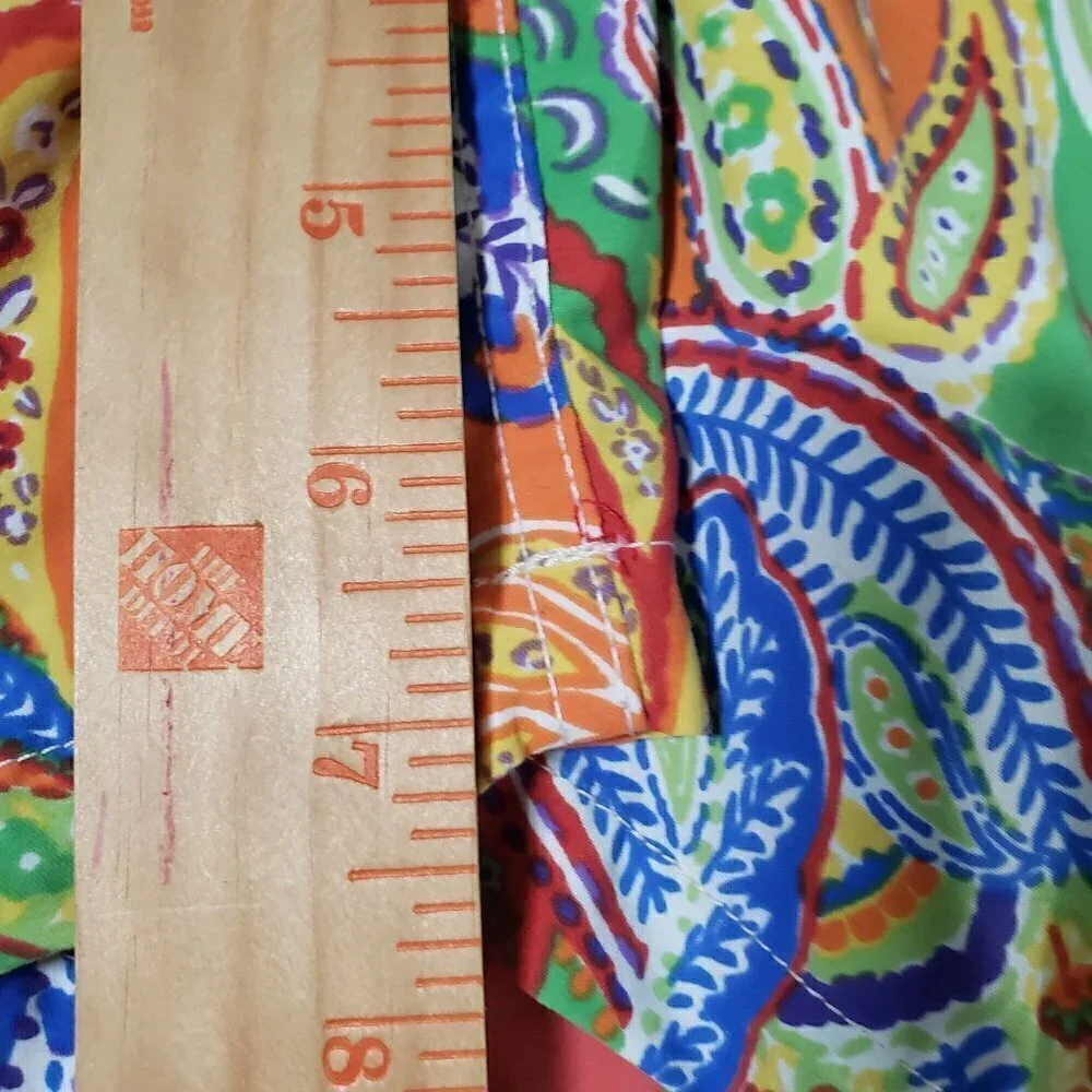 Vintage Polo Ralph Lauren Paisley Swim Trunks Colorful Beach Mesh Lined Mens L